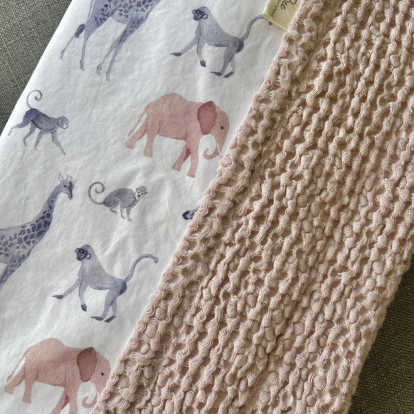 Pink Elephants Stroller Blanket